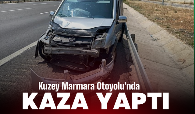 Kuzey Marmara Otoyolu'nda bariyerlere girdi!