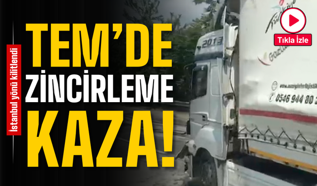 TEM Otoyolu’nda Zincirleme Kaza: Trafik Felç Oldu