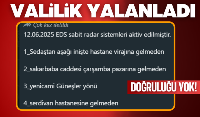 EDS ve Radar Sistemleri paylaşımı gerçeği yansıtmıyor!