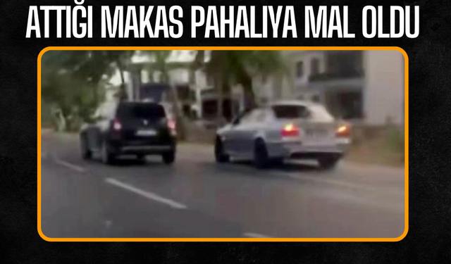 Düğün konvoyunda attığı makas pahalıya mal oldu