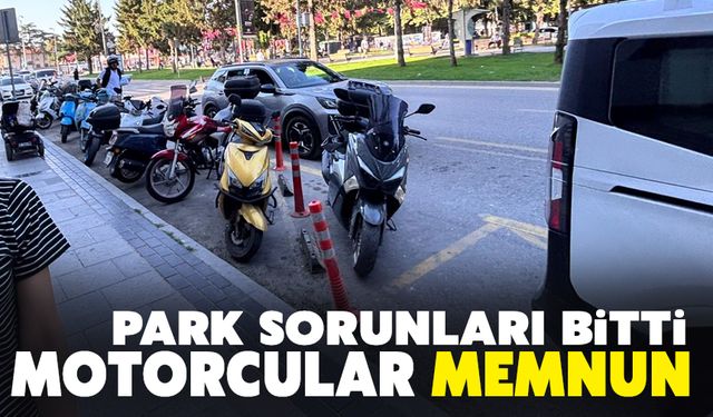 Motosikletlilerin park sorunu çözüldü