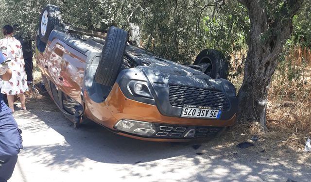 Otomobil Takla Attı: 5 Yaralı