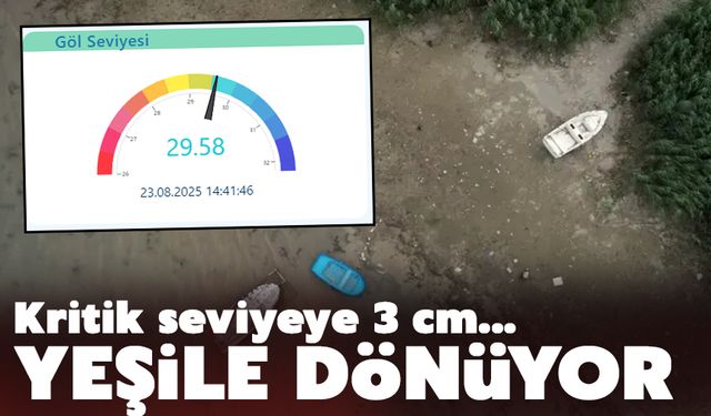 Sapanca Gölü'nde Kritik eşiğe 3 santim kaldı!