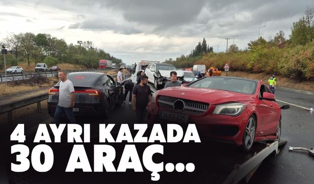 30 Araç Birbirine Girdi, 1 Kişi Hayatını Kaybetti