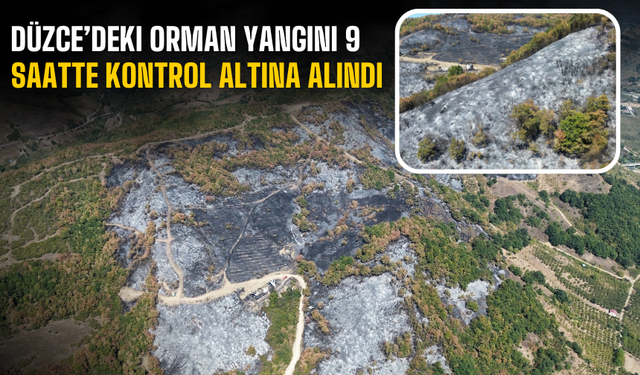 Düzce’deki Orman Yangını 9 Saatte Kontrol Altına Alındı