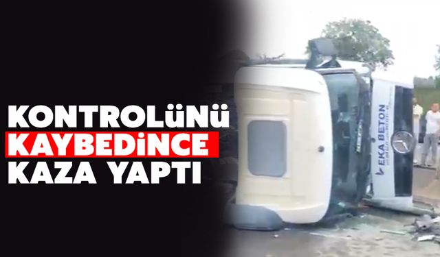 Söğütlü Yolu’nda Tır Devrildi