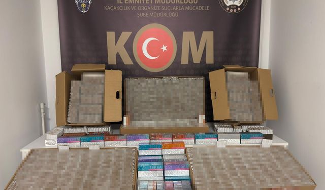 Komşuda 41 bin 880 adet dolu makaron ele geçirildi
