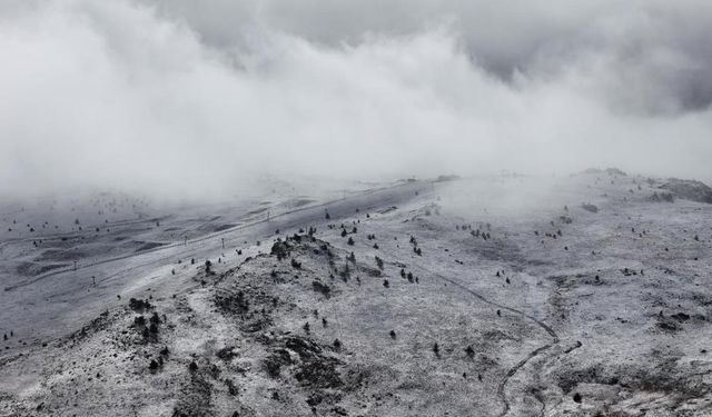 Bolu'nun yüksekleri beyaz örtüyle kaplandı
