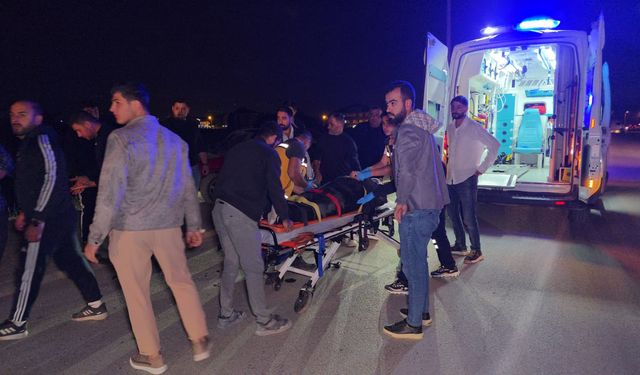 Devrilen motosikletin sürücüsü yaralandı