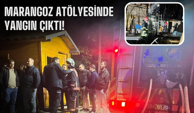 Marangoz atölyesinde yangın çıktı!
