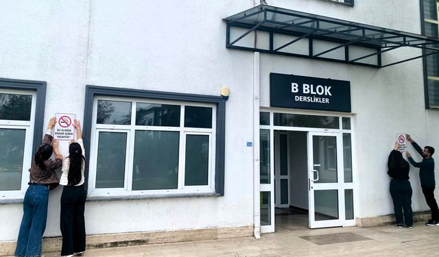 SUBÜ Öğrencilerinden Dumansız Hava Sahası Farkındalığı