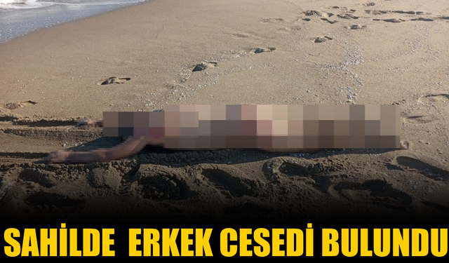 Sahilde çıplak erkek cesedi bulundu