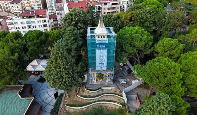 Tarihi saat kulesinin restorasyonu yıl sonunda tamamlanacak
