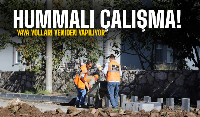 Yenimahalle’de Yaya Yolu ve Cep Park Çalışmaları Sürüyor