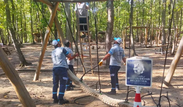 Kocaeli Ormanya'da oyun gruplarına periyodik bakım