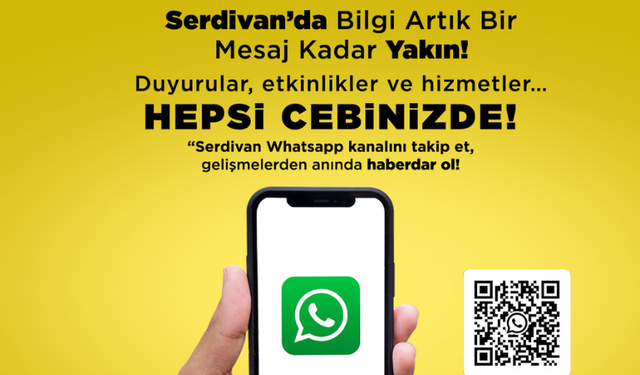 Serdivan Belediyesi Resmi WhatsApp Kanalını Duyurdu