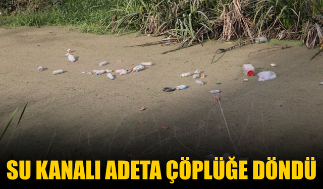 Su kanalı adeta çöplüğe döndü