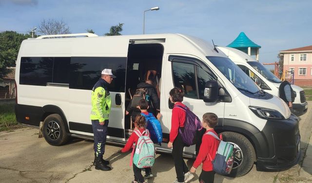 Uzunköprü'de okul servisleri denetlendi