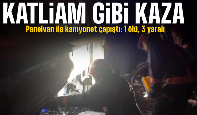 Panelvan ile Kamyonet Çarpıştı: 1 Ölü, 3 Yaralı