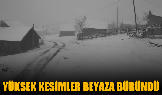Hendek’teki Yaylalar Kar Yağışıyla Beyaza Büründü
