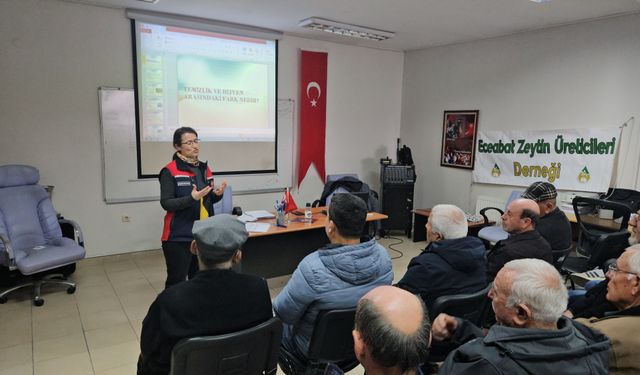 Zeytin üreticilerine hijyen eğitimi verildi