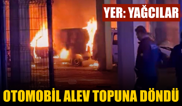 Otomobil alev topuna döndü