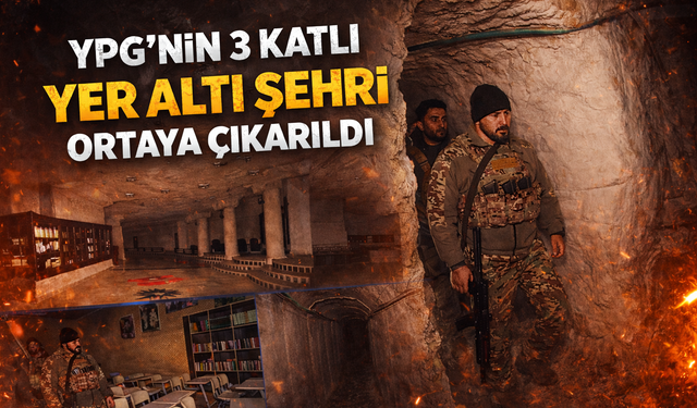 YPG'nin 3 katlı "yer altı şehri" görüntülendi