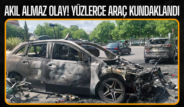 Yılbaşı gecesi yaklaşık 1.200 araç kundaklandı