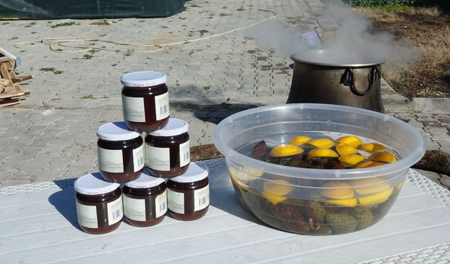 Ayvalık'ta kadın emeğiyle odun ateşinde 8 saat kaynatılan kozalak şuruba dönüşüyor