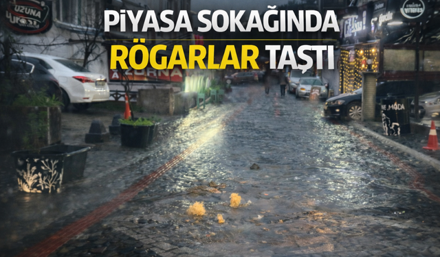 Serdivan’da kuvvetli yağış sonrası rögarlar taştı