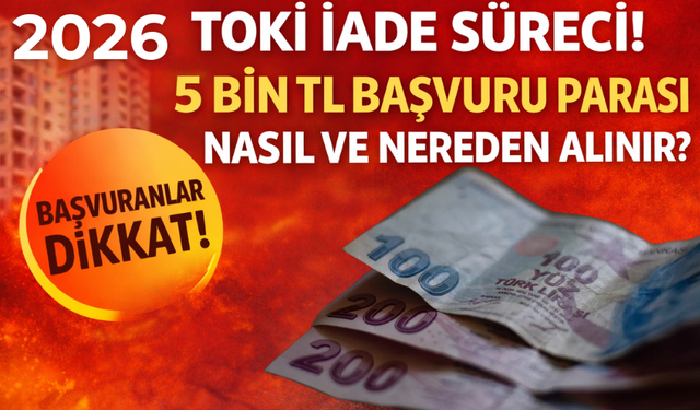 TOKİ İade Süreci: 5 Bin TL Başvuru Parası Nasıl ve Nereden Alınır?