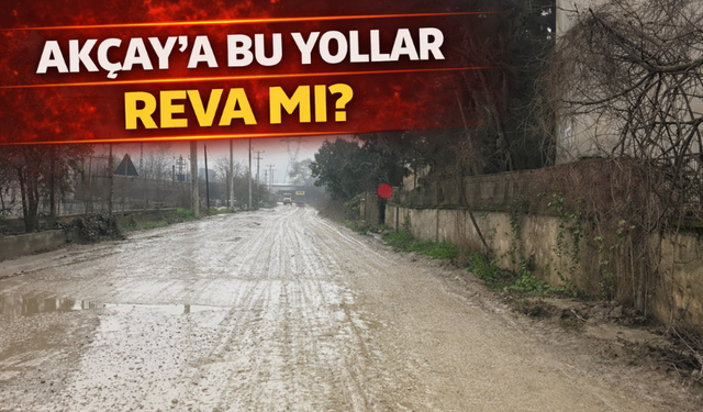 Akçay Köyü'nde bozuk yollara tepki