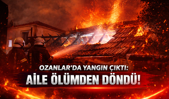 Gece saatlerinde müstakil evde yangın çıktı