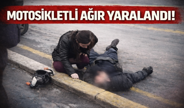 Motosiklet Sürücüsü Ağır Yaralandı