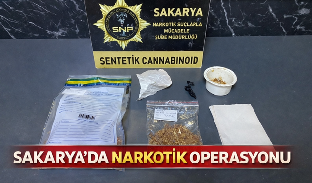Sakarya’da Narkotik Operasyonu