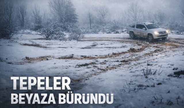 Keremali Dağı’nda Bahar Sürprizi: Zirve Beyaza Büründü