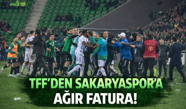 TFF’den Sakaryaspor’a ağır fatura!
