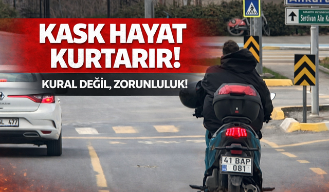 Pes artık! Hayat kurtaracak kaskı kolunda taşıdı...