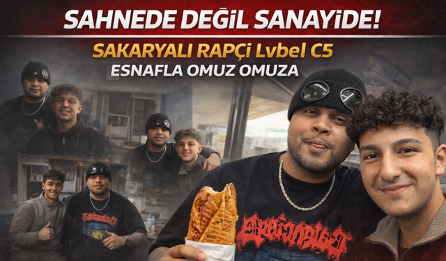 Sakaryalı rapçi Lvbel C5 esnafla omuz omuza