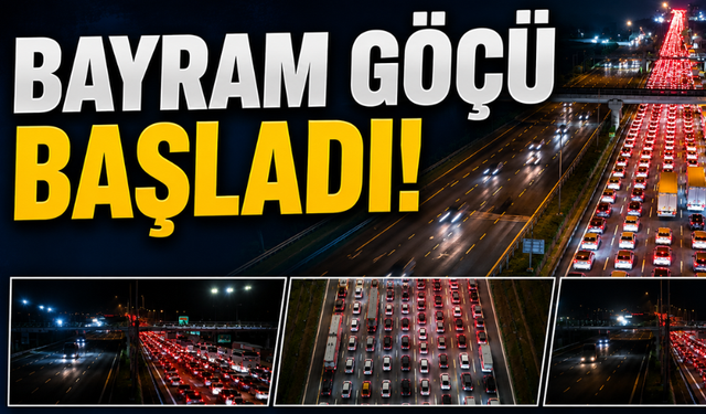 Otoyolların kesişim noktasında trafik durdu