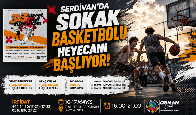Serdivan’da Sokak Basketbolu Heyecanı Başlıyor