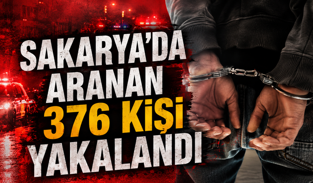 Sakarya'da aranan 376 kişi yakalandı!