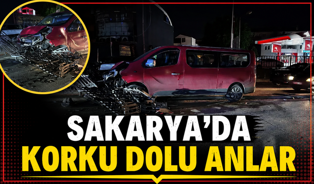 Adapazarı’nda facianın eşiğinden dönüldü! Yolcu minibüsü refüje çıktı