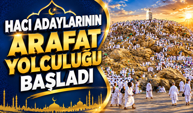 Hacı adayları Arafat yolunda