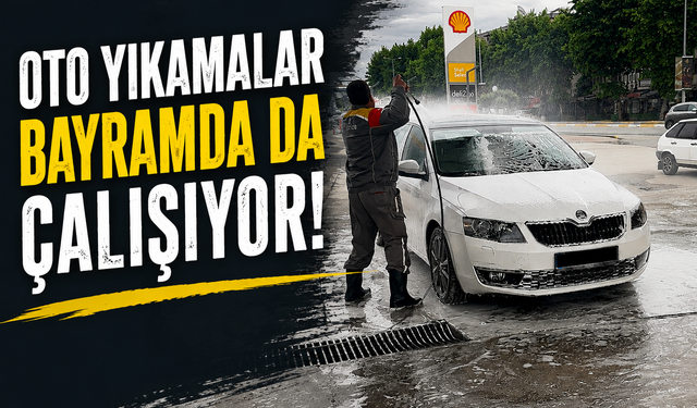 Bayramda Oto Yıkamalarda Yoğunluk Sürüyor