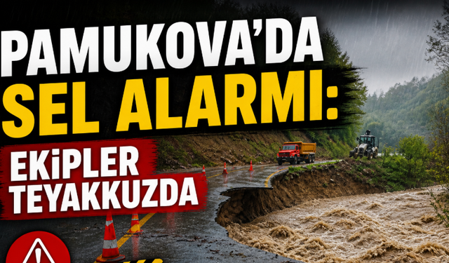 Pamukova'da sel alarmı