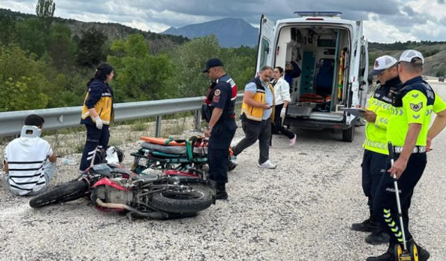 Bilecik’te Motosiklet Kazası! Sürücü Yaralandı