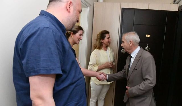 Keşan'da şehit ailesine bayram ziyareti