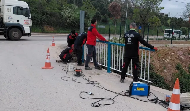 Korkuluklar, Kocaeli Büyükşehir'le pırıl pırıl ve güvenli