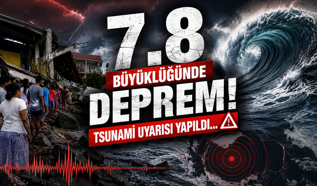 7.8 büyüklüğünde deprem! Tsunami uyarısı yapıldı...